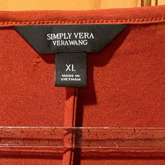 Simply Vera Vera Wang Ruched-tie-Shoulder Tee women’s XL - Picture 3 of 7